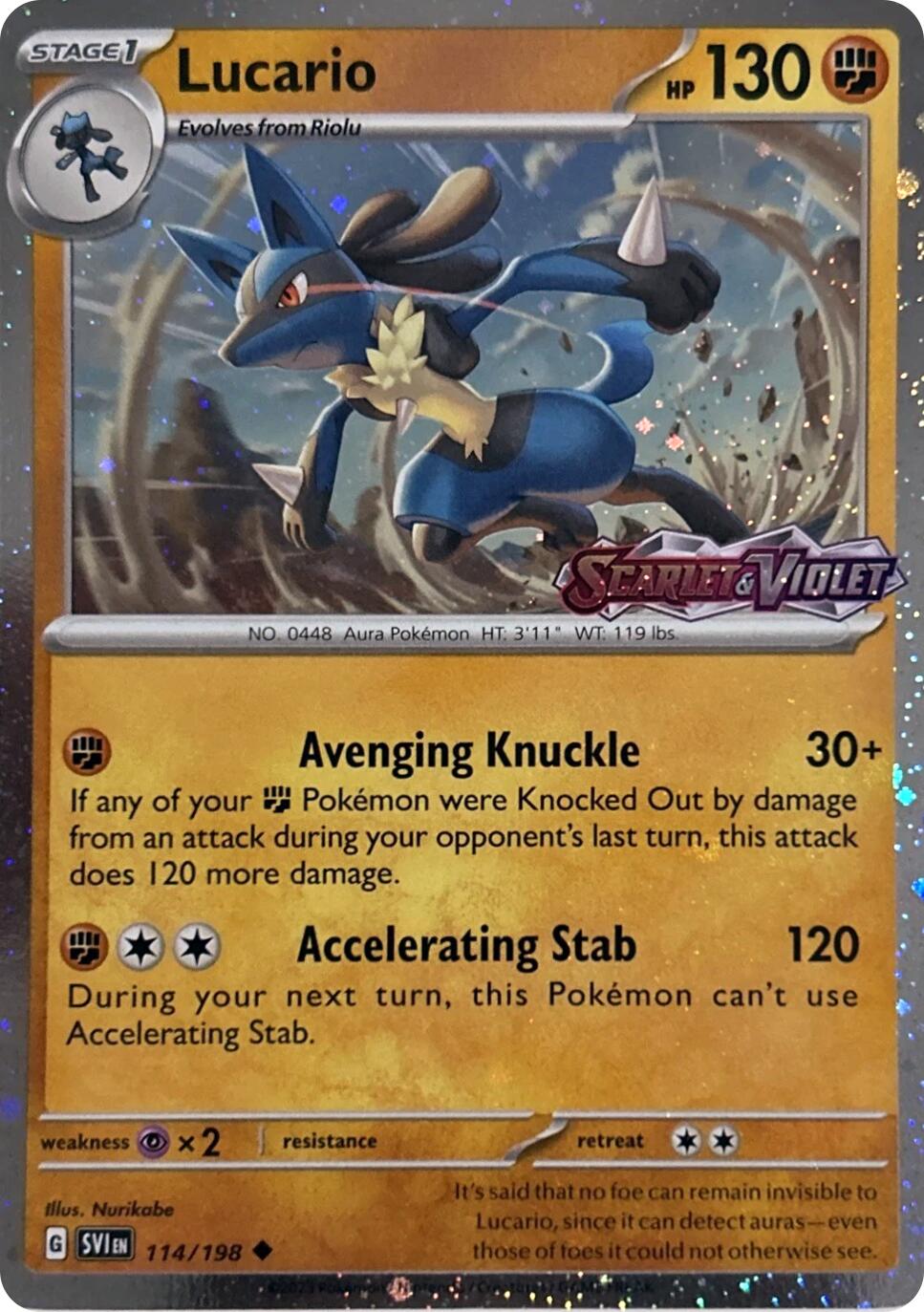 Lucario (114/198) (Scarely & Violet Stamp) [Miscellaneous Cards] | Pegasus Games WI