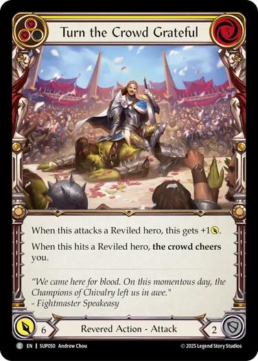 Turn the Crowd Grateful (Yellow) [SUP050] (Super Slam)  Rainbow Foil | Pegasus Games WI