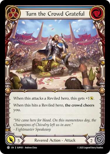 Turn the Crowd Grateful (Blue) [SUP051] (Super Slam)  Rainbow Foil | Pegasus Games WI