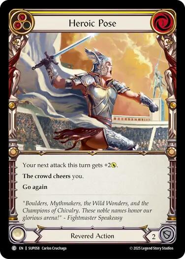 Heroic Pose (Yellow) [SUP058] (Super Slam) | Pegasus Games WI