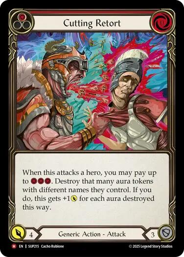 Cutting Retort [SUP215] (Super Slam)  Rainbow Foil | Pegasus Games WI