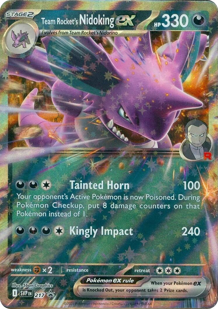 Team Rocket's Nidoking ex (217) [Scarlet & Violet: Black Star Promos] | Pegasus Games WI