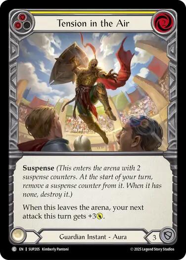 Tension in the Air (Yellow) [SUP205] (Super Slam)  Rainbow Foil | Pegasus Games WI