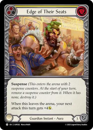 Edge of Their Seats (Yellow) [SUP202] (Super Slam)  Rainbow Foil | Pegasus Games WI