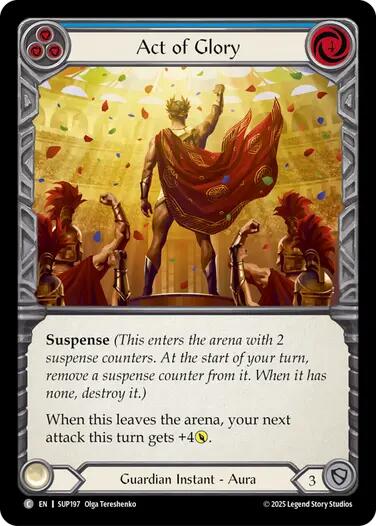 Act of Glory (Blue) [SUP197] (Super Slam)  Rainbow Foil | Pegasus Games WI