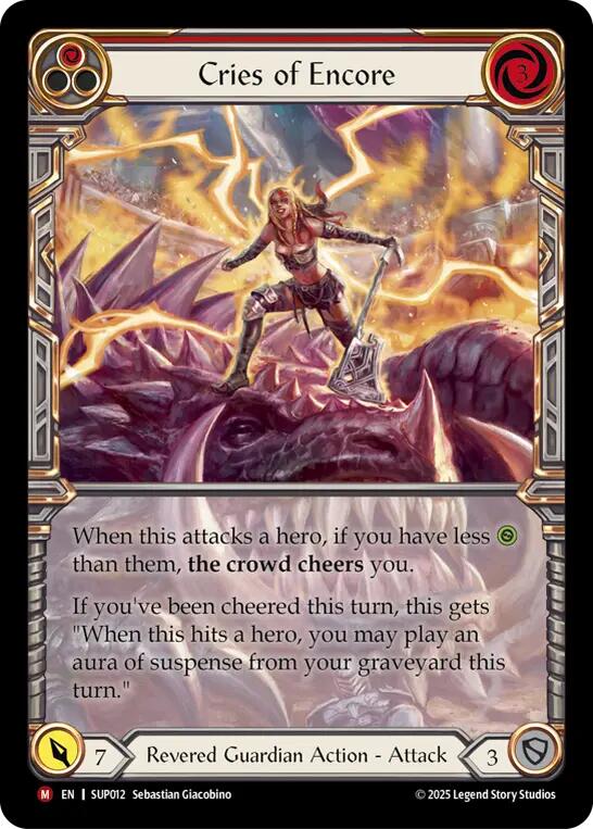 Cries of Encore (Extended Art) [SUP012] (Super Slam)  Cold Foil | Pegasus Games WI