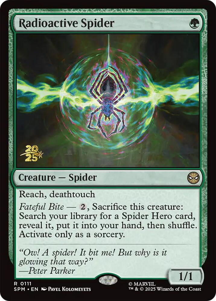 Radioactive Spider [Marvel's Spider-Man Prerelease Promos] | Pegasus Games WI