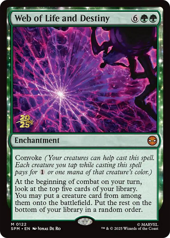 Web of Life and Destiny [Marvel's Spider-Man Prerelease Promos] | Pegasus Games WI