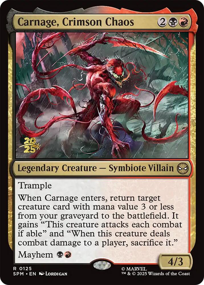 Carnage, Crimson Chaos [Marvel's Spider-Man Prerelease Promos] | Pegasus Games WI