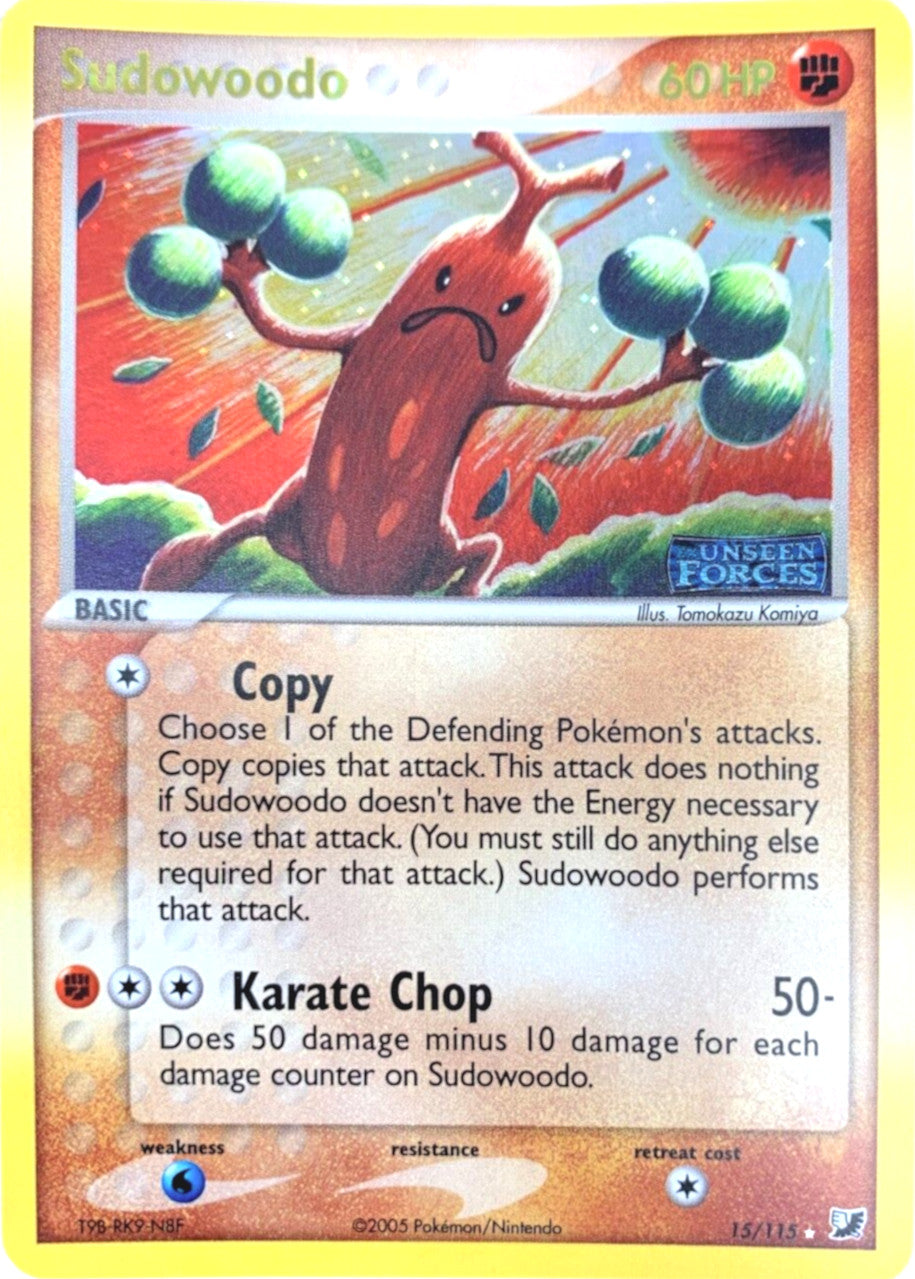Sudowoodo (15/115) (Stamped) [EX: Unseen Forces] | Pegasus Games WI