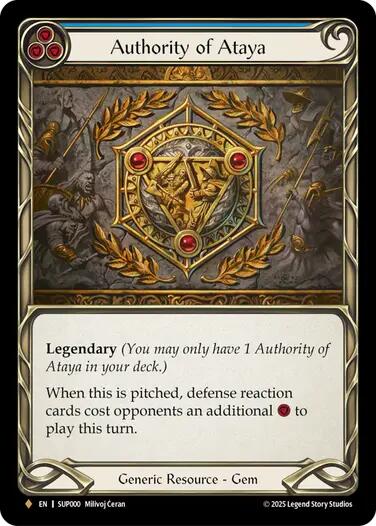 Authority of Ataya (Cold Foil) [SUP000] (Super Slam)  Cold Foil | Pegasus Games WI