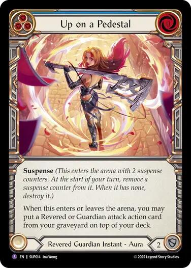 Up on a Pedestal [SUP014] (Super Slam)  Rainbow Foil | Pegasus Games WI