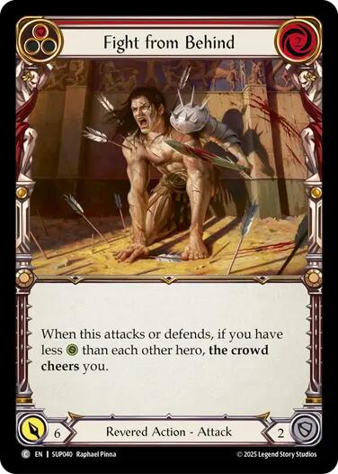 Fight from Behind (Red) [SUP040] (Super Slam)  Rainbow Foil | Pegasus Games WI