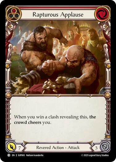 Rapturous Applause (Red) [SUP043] (Super Slam)  Rainbow Foil | Pegasus Games WI