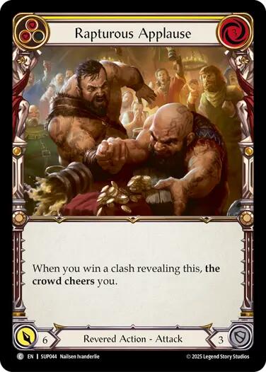 Rapturous Applause (Yellow) [SUP044] (Super Slam)  Rainbow Foil | Pegasus Games WI