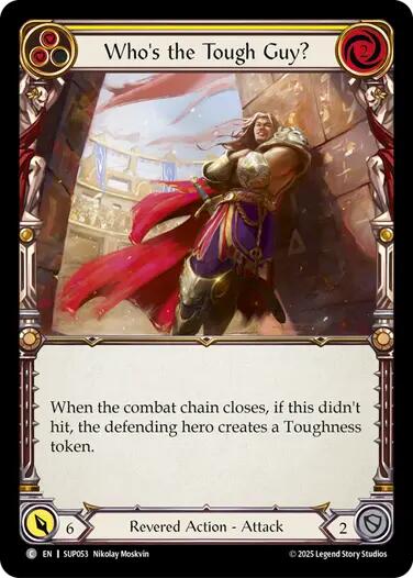 Who's the Tough Guy? (Yellow) [SUP053] (Super Slam)  Rainbow Foil | Pegasus Games WI
