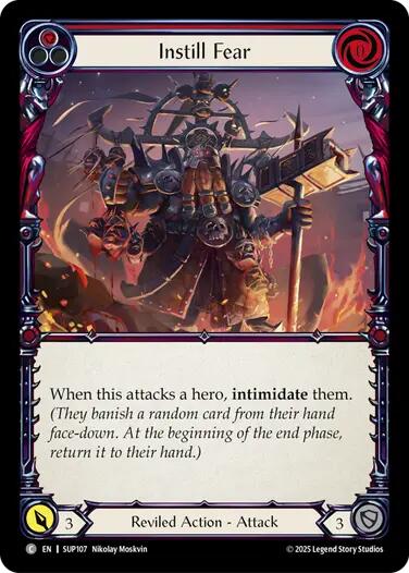 Instill Fear (Red) [SUP107] (Super Slam)  Rainbow Foil | Pegasus Games WI