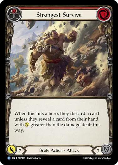 Strongest Survive (Red) [SUP135] (Super Slam)  Rainbow Foil | Pegasus Games WI