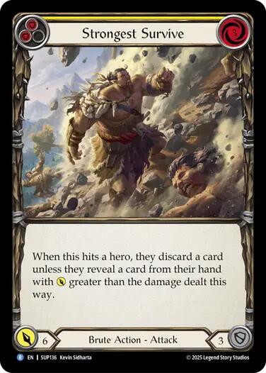 Strongest Survive (Yellow) [SUP136] (Super Slam)  Rainbow Foil | Pegasus Games WI