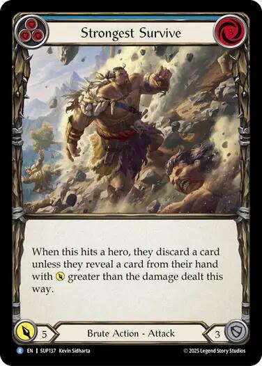Strongest Survive (Blue) [SUP137] (Super Slam)  Rainbow Foil | Pegasus Games WI