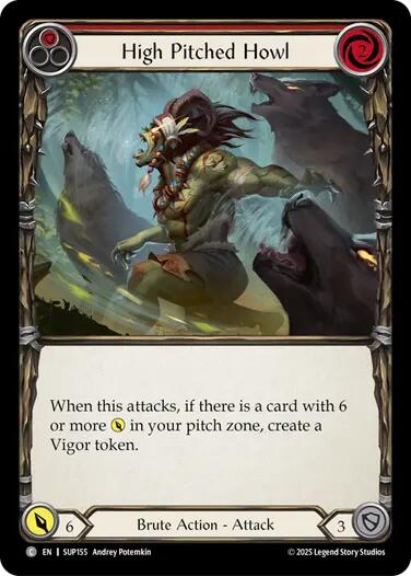 High Pitched Howl (Red) [SUP155] (Super Slam)  Rainbow Foil | Pegasus Games WI