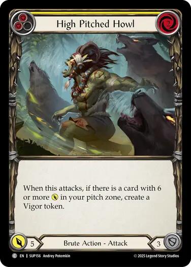 High Pitched Howl (Yellow) [SUP156] (Super Slam)  Rainbow Foil | Pegasus Games WI