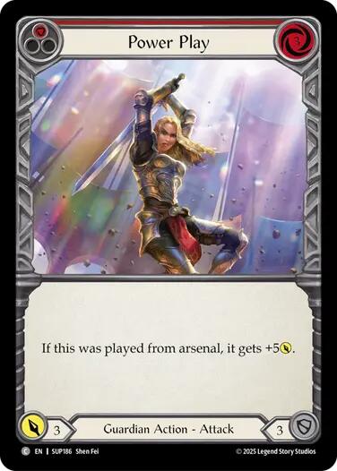 Power Play (Red) [SUP186] (Super Slam)  Rainbow Foil | Pegasus Games WI