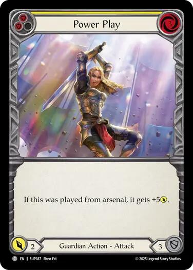 Power Play (Yellow) [SUP187] (Super Slam)  Rainbow Foil | Pegasus Games WI