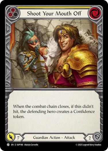 Shoot Your Mouth Off (Yellow) [SUP190] (Super Slam)  Rainbow Foil | Pegasus Games WI