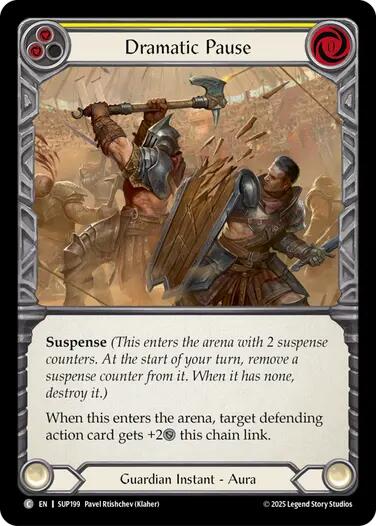 Dramatic Pause (Yellow) [SUP199] (Super Slam)  Rainbow Foil | Pegasus Games WI