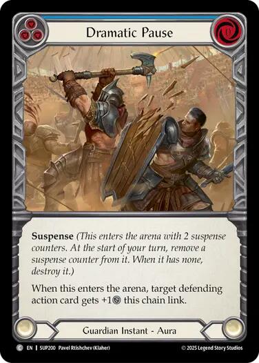 Dramatic Pause (Blue) [SUP200] (Super Slam)  Rainbow Foil | Pegasus Games WI