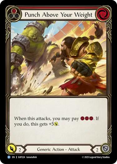 Punch Above Your Weight (Red) [SUP224] (Super Slam)  Rainbow Foil | Pegasus Games WI