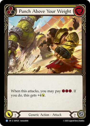 Punch Above Your Weight (Yellow) [SUP225] (Super Slam)  Rainbow Foil | Pegasus Games WI
