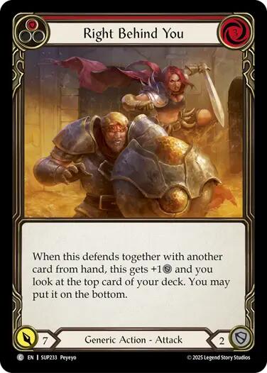 Right Behind You (Red) [SUP233] (Super Slam)  Rainbow Foil | Pegasus Games WI