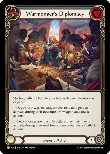 Warmonger's Diplomacy (Cold Foil) [SUP270] (Super Slam)  Cold Foil | Pegasus Games WI