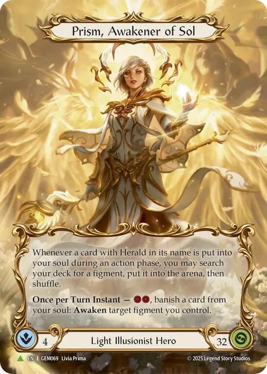 Prism, Awakener of Sol (Marvel Cold Foil) [GEM069] (GEM Pack 3)  Cold Foil | Pegasus Games WI
