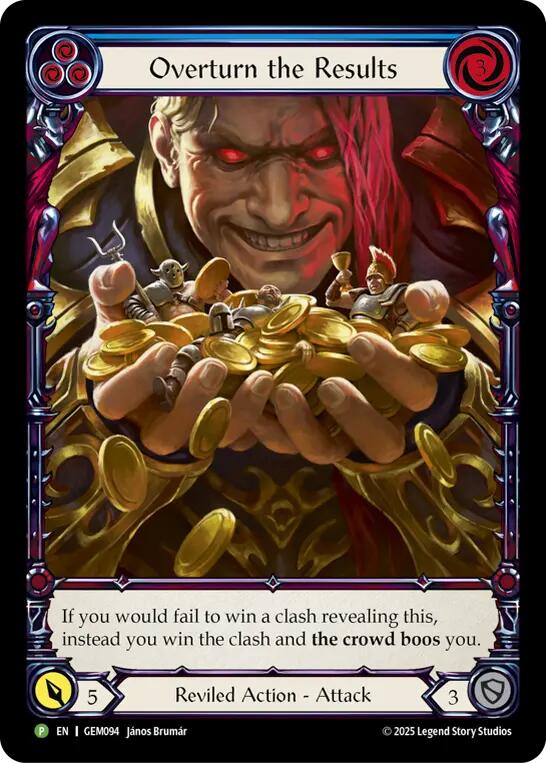 Overturn the Results [GEM094] (GEM Pack 3)  Rainbow Foil | Pegasus Games WI