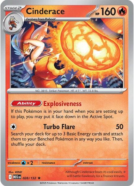 Cinderace (028/132) [Mega Evolutions: Base Set] | Pegasus Games WI