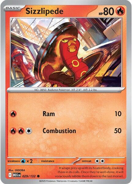 Sizzlipede (029/132) [Mega Evolutions: Base Set] | Pegasus Games WI