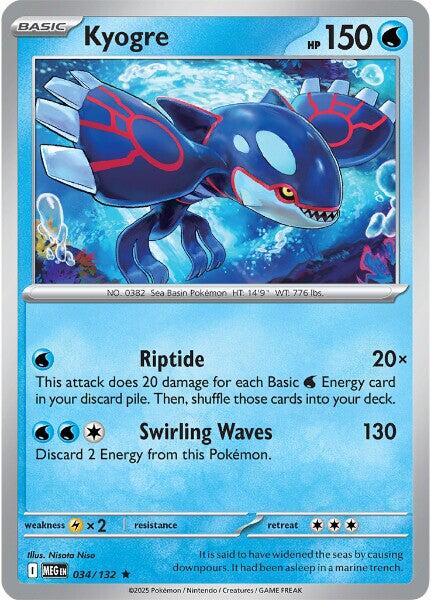 Kyogre (034/132) [Mega Evolution: Base Set] | Pegasus Games WI