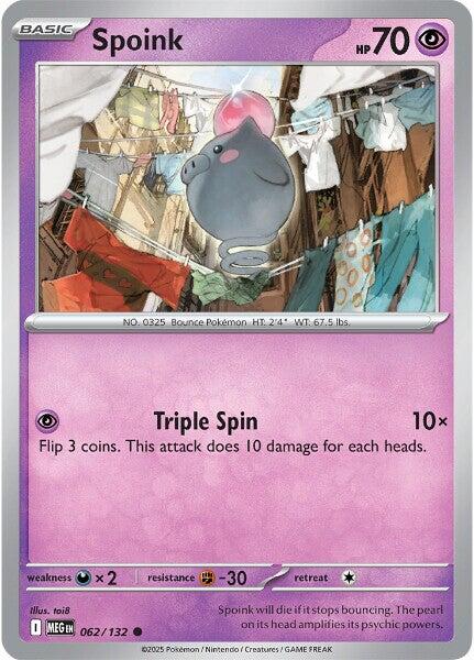 Spoink (062/132) [Mega Evolution: Base Set] | Pegasus Games WI