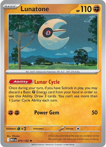 Lunatone (074/132) [Mega Evolutions: Base Set] | Pegasus Games WI