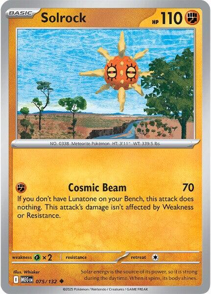 Solrock (075/132) [Mega Evolution: Base Set] | Pegasus Games WI