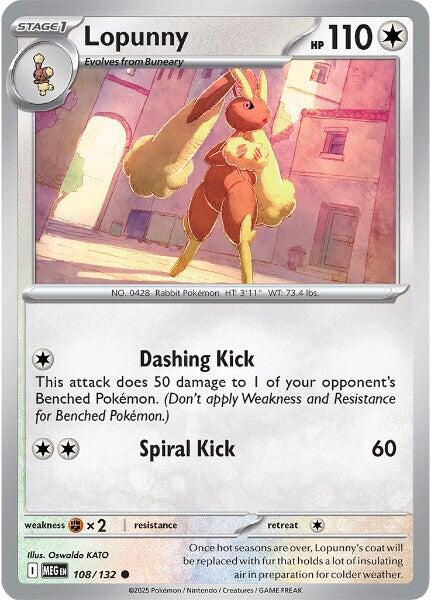 Lopunny (108/132) [Mega Evolution: Base Set] | Pegasus Games WI