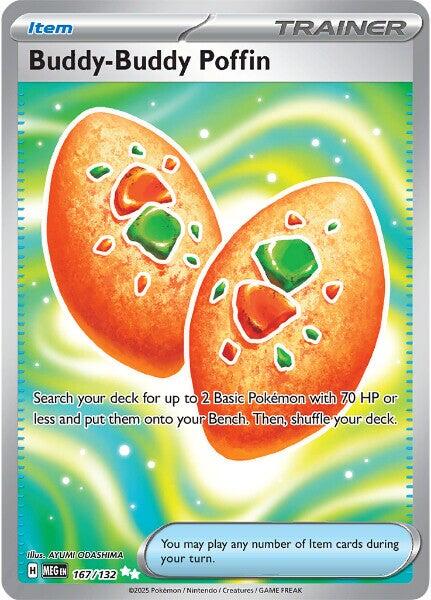 Buddy-Buddy Poffin (167/132) [Mega Evolutions: Base Set] | Pegasus Games WI