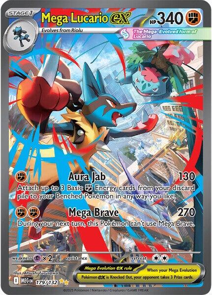 Mega Lucario ex (179/132) [Mega Evolution: Base Set] | Pegasus Games WI