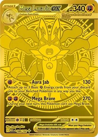 Mega Lucario ex (188/132) [Mega Evolution: Base Set] | Pegasus Games WI