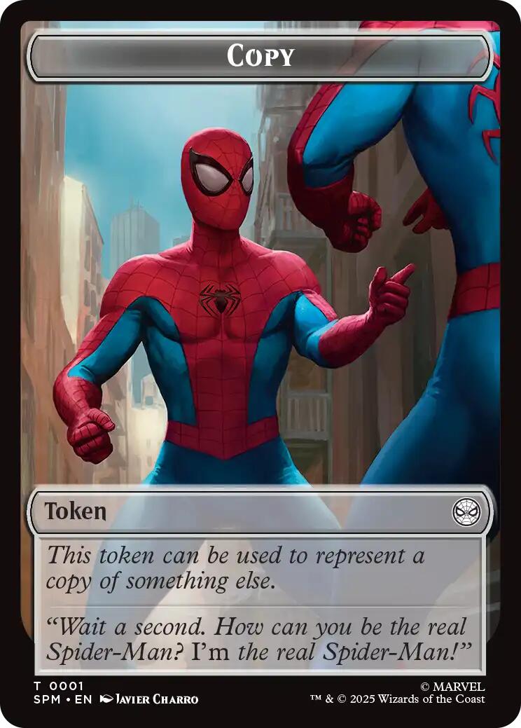 Copy // Human Citizen Double-Sided Token [Marvel's Spider-Man Tokens] | Pegasus Games WI