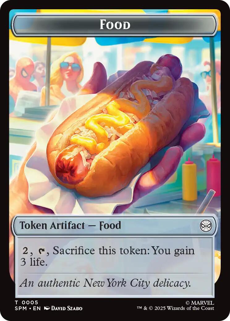 Food // Robot Double-Sided Token [Marvel's Spider-Man Tokens] | Pegasus Games WI