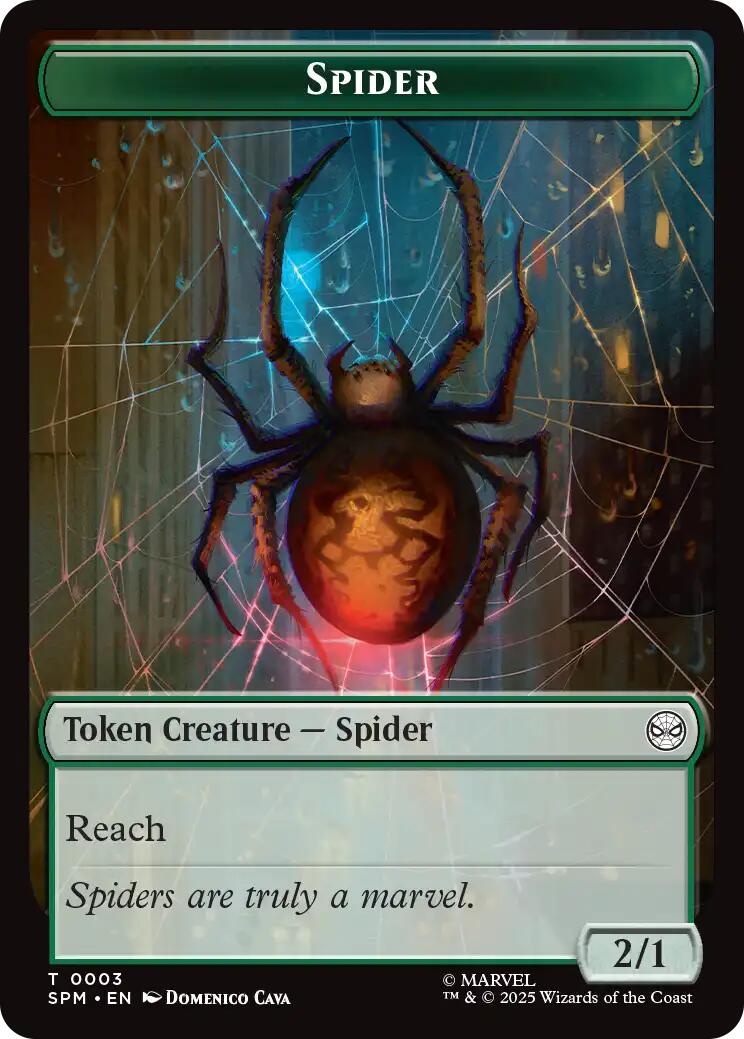 Spider // Food Double-Sided Token [Marvel's Spider-Man Tokens] | Pegasus Games WI